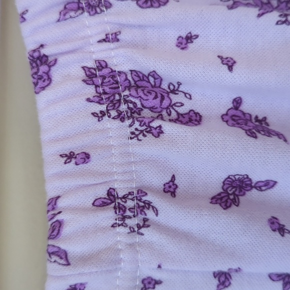 Lati Fashions Floral Piping Two Piece Pajama Set XXL Purple - Picture 5 of 16